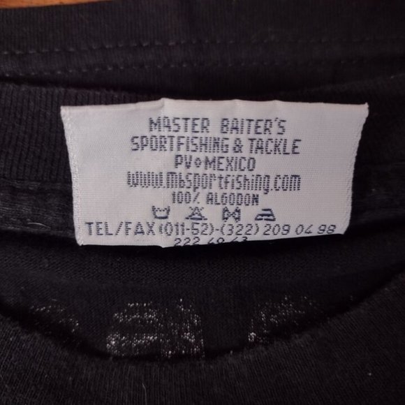 Vintage Master Baiters Sportfishing & Tackle Cow Country Long Sleeve T Shirt SzM - Picture 7 of 8